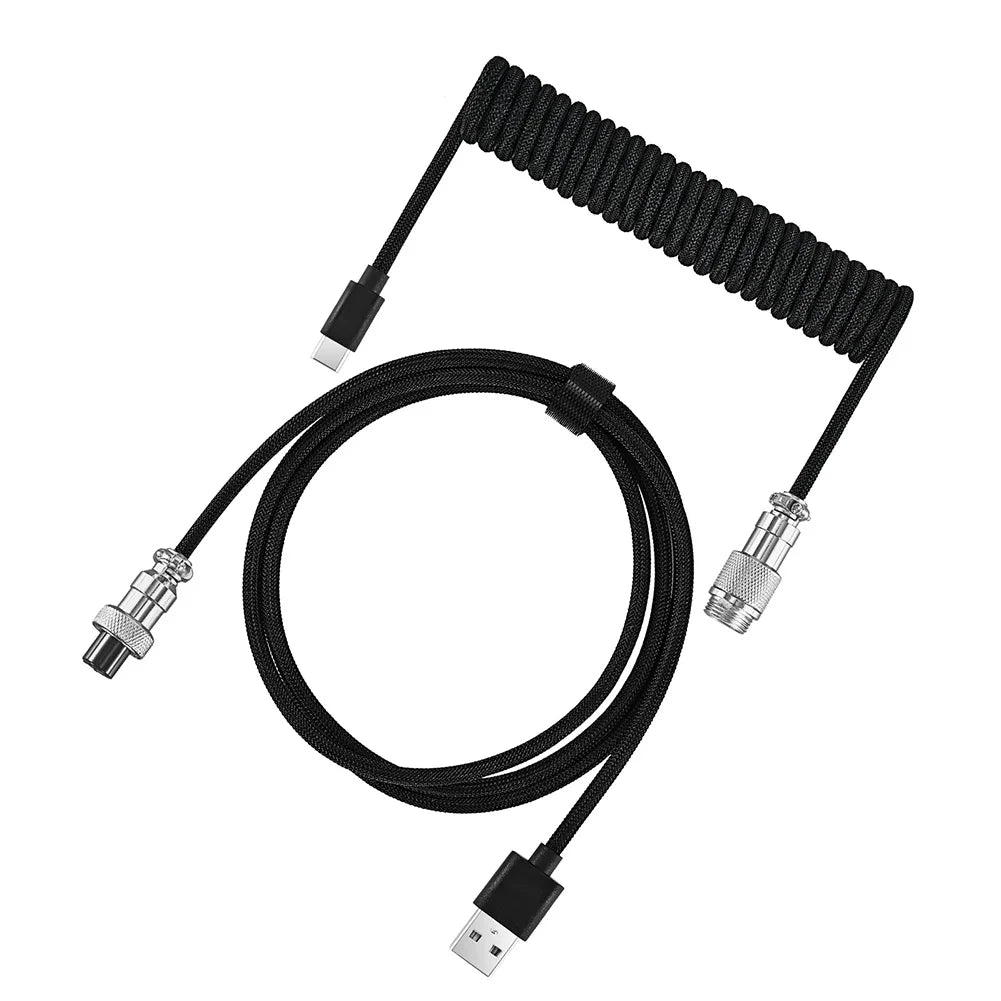 Aviator Coiled Power Cable USB A to Type C