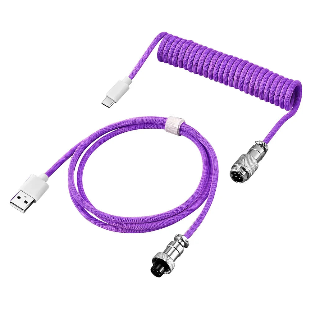 Aviator Coiled Power Cable USB A to Type C